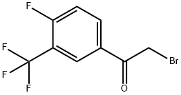 4-FLUORO-3-(TRIFLUOROMETHYL)PHENACYL BROMID Structural