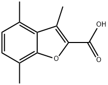 3,4,7-TRIMETHYL-1-BENZOFURAN-2-CARBOXYLIC ACID Structural