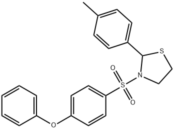 Thiazolidine, 2-(4-methylphenyl)-3-[(4-phenoxyphenyl)sulfonyl]- (9CI) Structural