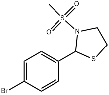Thiazolidine, 2-(4-bromophenyl)-3-(methylsulfonyl)- (9CI) Structural