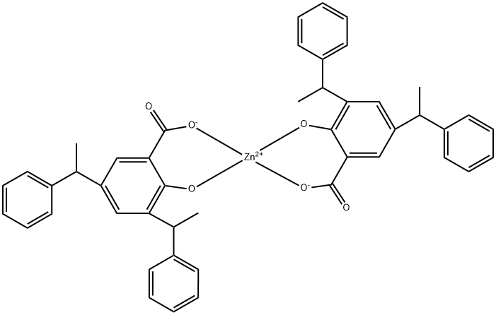 zinc 3,5-bis(alpha-methylbenzyl)salicylate Structural