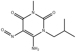 6-AMino-1-isobutyl-3-Methyl-5-nitroso-2,4-pyriMidinedione Structural