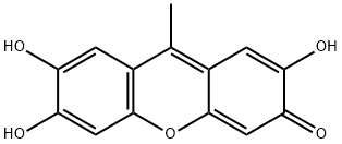 9-METHYL-2,3,7-TRIHYDROXY-6-FLUORONE HEMISULFATE Structural