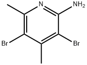 2-Amino-3,5-dibromo-4,6-dimethylpyridine Structural Picture