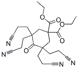 diethyl 3,3,5,5-tetrakis(2-cyanoethyl)-4-oxo-cyclohexane-1,1-dicarboxy late Structural