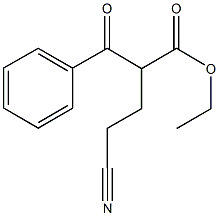 ethyl 2-benzoyl-4-cyano-butanoate Structural