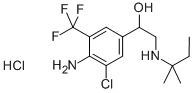 1-(4-AMINO-3-CHLORO-5-TRIFLUOROMETHYL-PHENYL)-2-(1,1-DIMETHYL-PROPYLAMINO)-ETHANOL HYDROCHLORIDE Structural