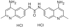 1,3-bis(4-amino-2-methyl-6-quinolyl)urea dihydrochloride Structural