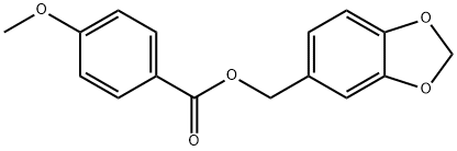 benzo[1,3]dioxol-5-ylmethyl 4-methoxybenzoate Structural