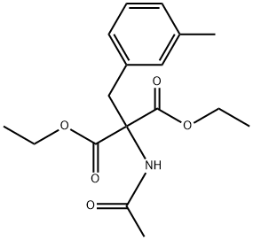 diethyl 2-acetamido-2-[(3-methylphenyl)methyl]propanedioate Structural