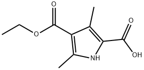 4-(Ethoxycarbonyl)-3,5-dimethyl-1H-pyrrole-2-carboxylic acid Structural