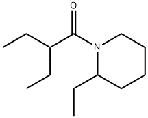 Piperidine, 2-ethyl-1-(2-ethyl-1-oxobutyl)- (9CI) Structural