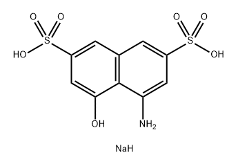 8-Amino-1-naphthol-3,6-disulfonic acid monosodium salt monohydrate Structural