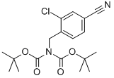 4-(DI-T-BOC-AMINOMETHYL)-3-CHLOROBENZONITRILE Structural