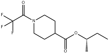 1-(Trifluoroacetyl)-4-piperidinecarboxylic acid (S)-1-methylpropyl ester Structural