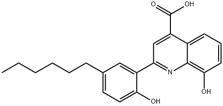 2-(2-hydroxy-5-n-hexylphenyl)-8-quinolinol-4-carboxylic acid