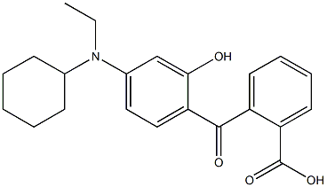 4-CYCLOHEXYLAMINO-N-ETHYL-2-HYDROXYBENZOPHENONE-2'-CARBOXYLIC ACID Structural