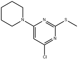 4-CHLORO-2-(METHYLTHIO)-6-(PIPERIDIN-1-YL)PYRIMIDINE Structural