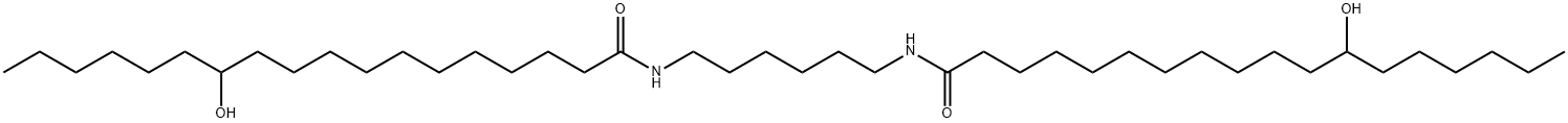Octadecanamide, N,N-1,6-hexanediylbis12-hydroxy- Structural