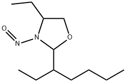 Oxazolidine, 4-ethyl-2-(1-ethylpentyl)-3-nitroso- (9CI) Structural