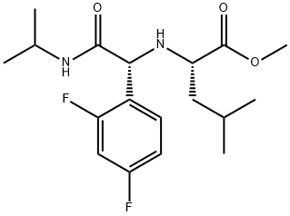 L-Leucine, N-[(1R)-1-(2,4-difluorophenyl)-2-[(1-methylethyl)amino]-2-oxoethyl]-, methyl ester (9CI) Structural