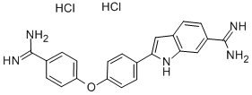 P-AMIDINOPHENYL P-(6-AMIDINO-2-INDOLYL)PHENYL ETHER DIHYDROCHLORIDE Structural