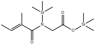 Glycine, N-(2-methyl-1-oxo-2-butenyl)-N-(trimethylsilyl)-, trimethylsi lyl ester, (E)- Structural