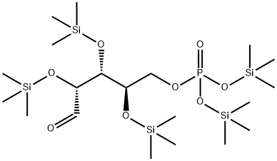 D-Ribose, 2,3,4-tris-O-(trimethylsilyl)-, 5-[bis(trimethylsilyl) phosp hate] Structural