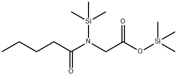Glycine, N-(1-oxopentyl)-N-(trimethylsilyl)-, trimethylsilyl ester Structural