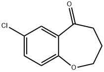 7-Chloro-3,4-dihydro-2H-benzo[b]oxepin-5-one Structural