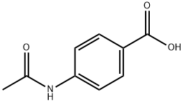 p-Acetylamino benzoic acid Structural Picture