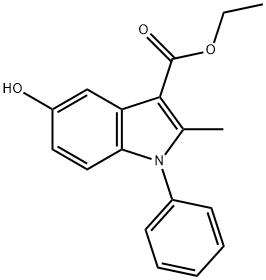 5-HYDROXY-2-METHYL-1-PHENYL-1H-INDOLE-3-CARBOXYLIC ACID ETHYL ESTER Structural