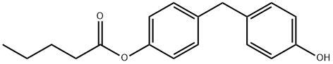 Pentanoic acid 4-[(4-hydroxyphenyl)methyl]phenyl ester Structural