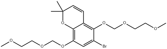 2H-1-BENZOPYRAN, 6-BROMO-5,8-BIS[(2-METHOXYETHOXY)METHOXY]-2,2-DIMETHYL- (9CI) Structural