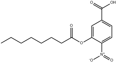 4-NITRO-3-(OCTANOYLOXY)BENZOIC ACID Structural