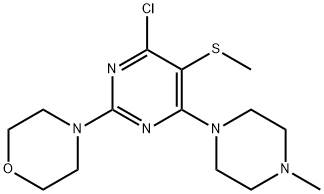 4-Chloro-6-(4-methylpiperazino)-5-methylthio-2-morpholinopyrimidine