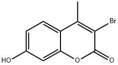 3-bromo-7-hydroxy-4-methyl-2H-chromen-2-one Structural