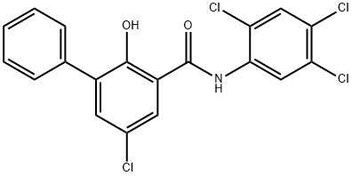 5-Chloro-2-hydroxy-N-(2,4,5-trichlorophenyl)-(1,1'-biphenyl)-3-carboxamide Structural