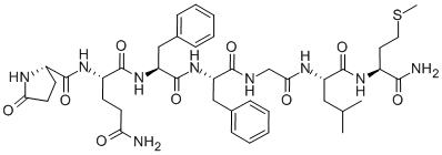 PYR-GLN-PHE-PHE-GLY-LEU-MET-NH2 Structural