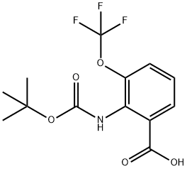 2-[(tert-butoxycarbonyl)amino]-3-(trifluoromethoxy)benzoic acid Structural