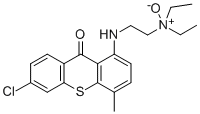 9H-Thioxanthen-9-one, 6-chloro-1-((2-(diethylamino)ethyl)amino)-4-meth yl-, N-oxide Structural