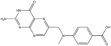 4-[Methyl[(2-amino-4-hydroxypteridine)-6-ylmethyl]amino]benzoic acid Structural