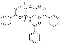 METHYL 2,3-DI-O-BENZOYL-4,6-O-BENZYLIDENE-BETA-D-GLUCOPYRANOSIDE Structural