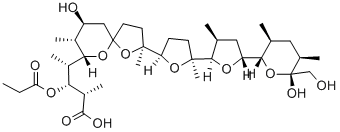 16-Deethyl-3-O-demethyl-16-methyl-3-O-(1-oxopropyl)monensin,Monensin, 16-deethyl-3-O-demethyl-16-methyl-3-O-(1-oxopropyl)-         