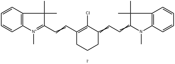 2-[2-[2-CHLORO-3-[(1,3-DIHYDRO-1,3,3-TRIMETHYL-2 H-INDOL-2-YLIDENE) ETHYLIDENE]-1-CYCLOHEXEN-1-YL]ETHENYL]-1,3,3-TRIMETHYLINDOLIUM IODIDE Structural