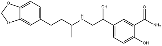 5-[2-[[3-(1,3-benzodioxol-5-yl)-1-methylpropyl]amino]-1-hydroxyethyl]salicylamide  Structural