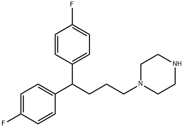 1-[4,4-bis(4-fluorophenyl)butyl]piperazine Structural