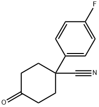 4-CYANO-4-(4-FLUOROPHENYL)CYCLOHEXANONE Structural