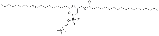 1-OCTADECANOYL-2-[CIS-9-OCTADECENOYL]-SN-GLYCERO-3-PHOSPHOCHOLINE Structural