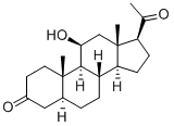 5alpha-Pregnan-11beta-ol-3,20-dione Structural